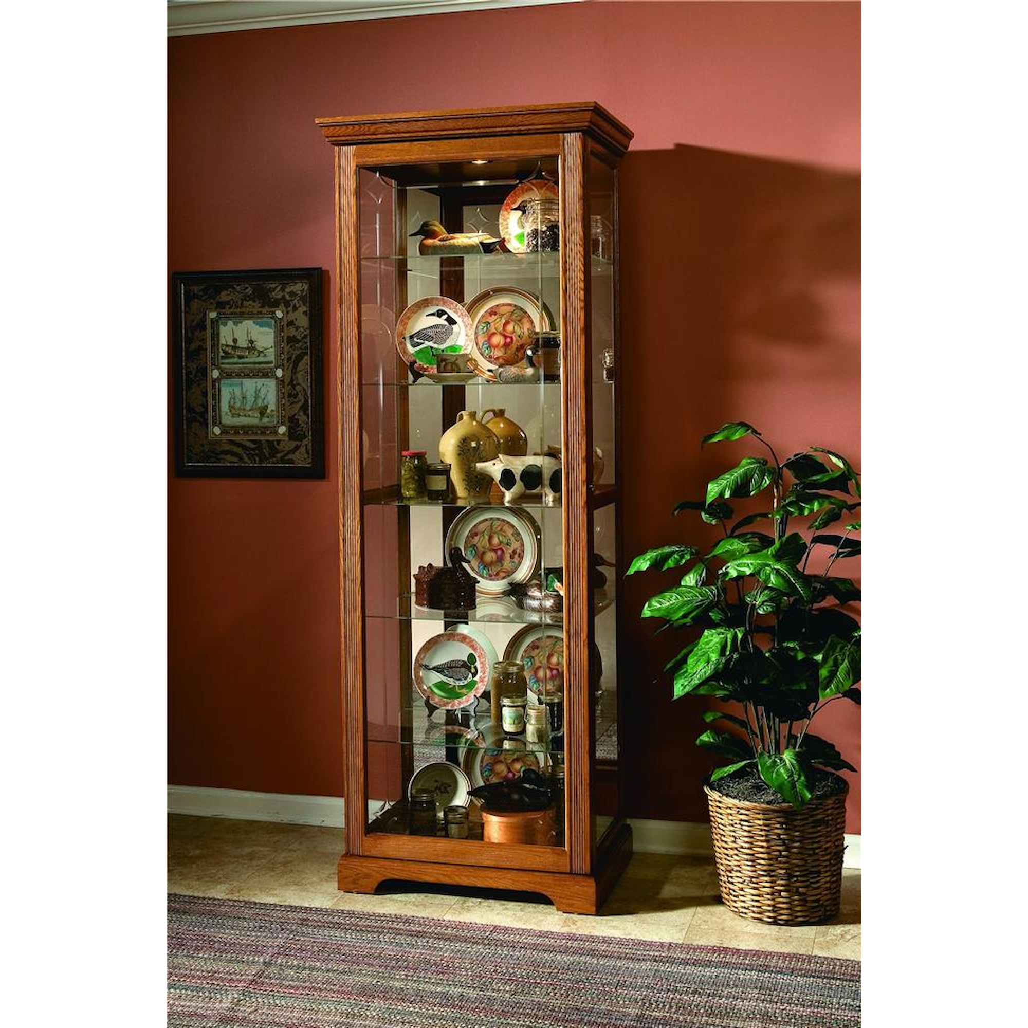 Pulaski Furniture Curios 20719 Casual TwoWay Sliding Door Curio